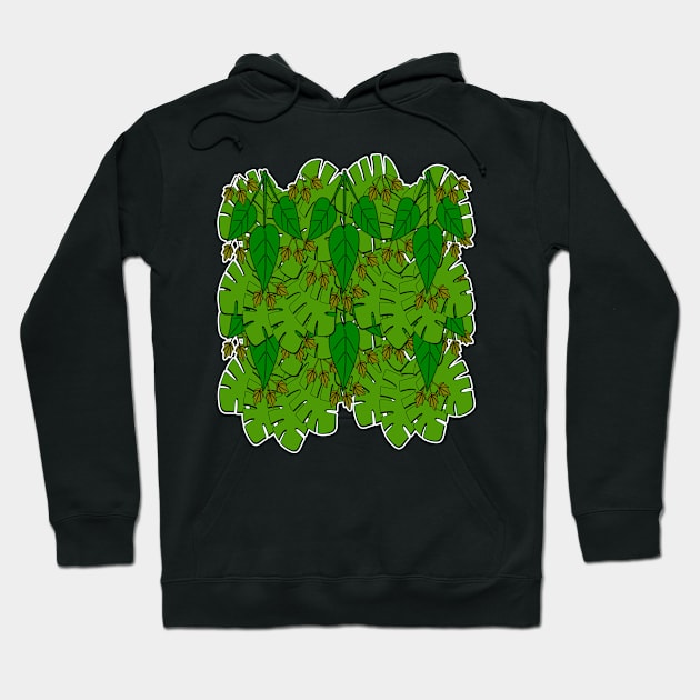 Swiss cheese Plant Monstera leaf Hoodie by Redmanrooster